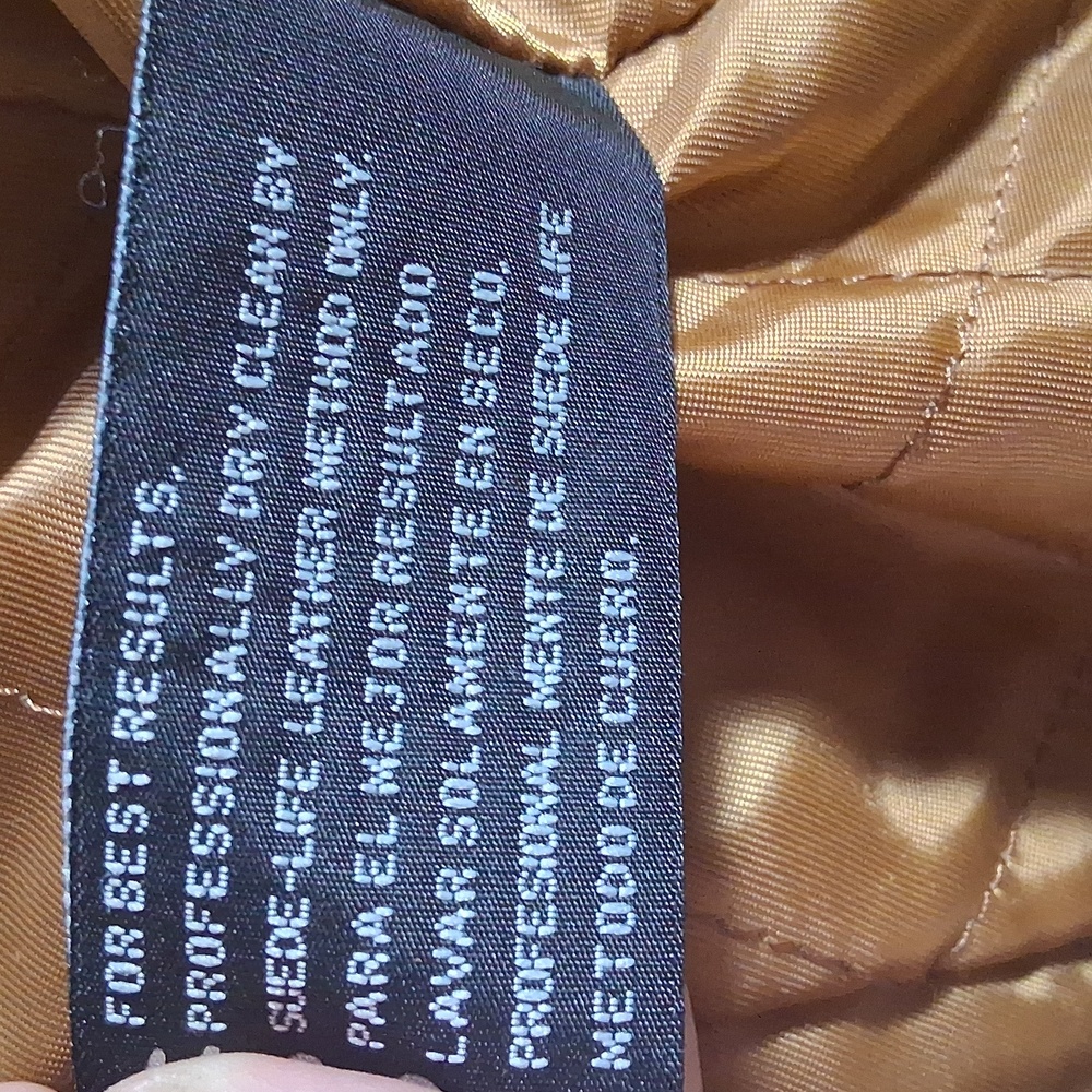 GORGEOUS!! π₯π₯π₯100% Leather/Suede Penny Lane Giacca Coat Size Small - Picture 13 of 13